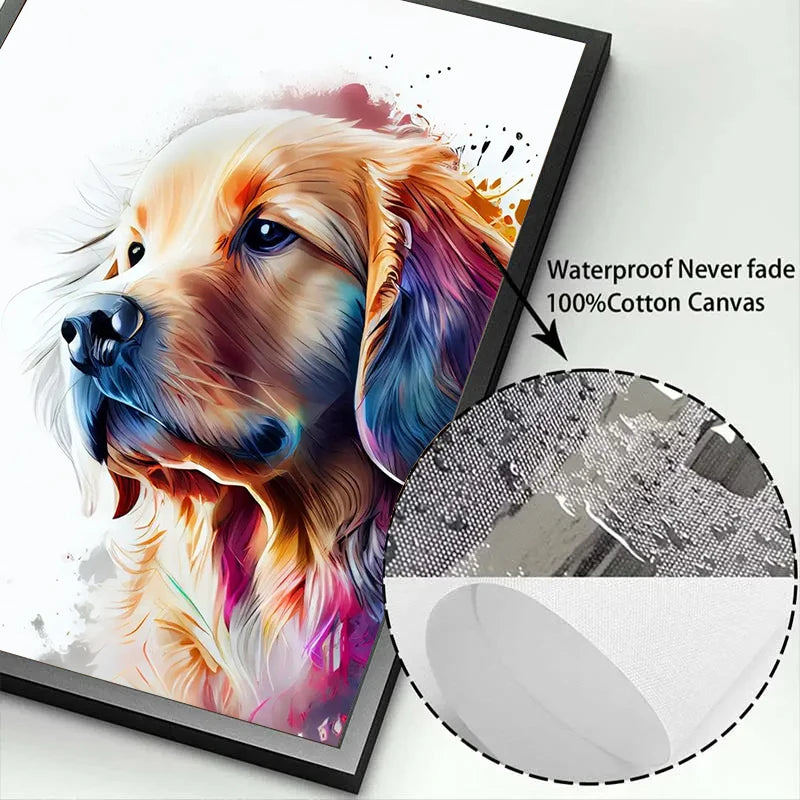 Cute Graffiti Pet Dogs Poster Prints Golden Retriever Border Collie French Bulldog Wall Art Canvas Painting Home Room Decor