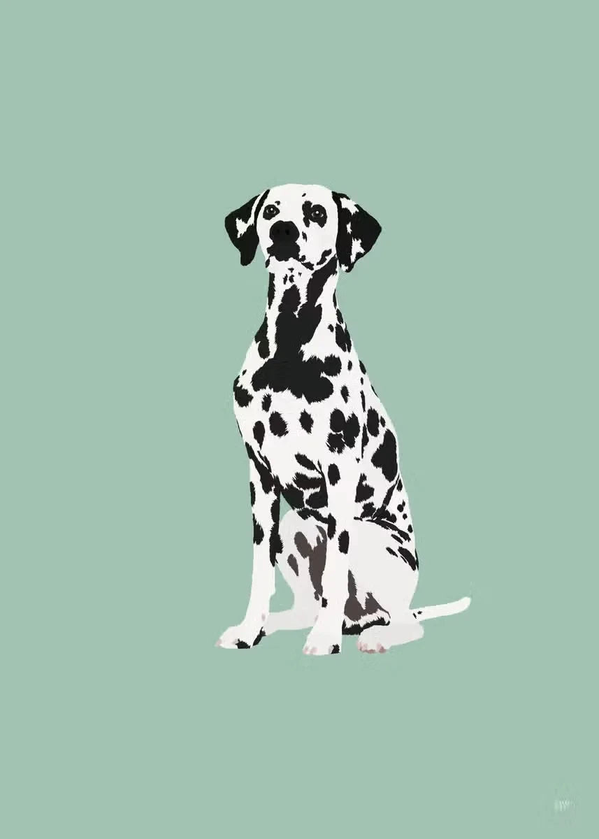 Modern Colorful Abstract Puppy Portrait Poster Wall Art Picture Beagle Koki Bull Dog Canvas Painting Simple Living Room Decor