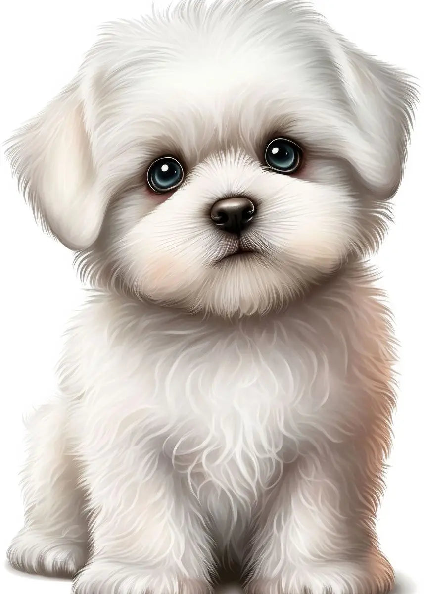 Cute Baby Pet Portrait Canvas Poster Bulldog Schnauzer Chihuahua Painting Animal Dog Art Print Wall Pictures Living Room Decor