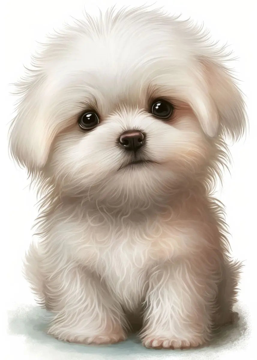 Cute Baby Pet Portrait Canvas Poster Bulldog Schnauzer Chihuahua Painting Animal Dog Art Print Wall Pictures Living Room Decor