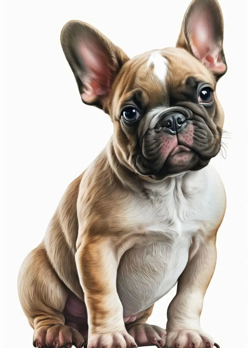 Cute Baby Pet Portrait Canvas Poster Bulldog Schnauzer Chihuahua Painting Animal Dog Art Print Wall Pictures Living Room Decor