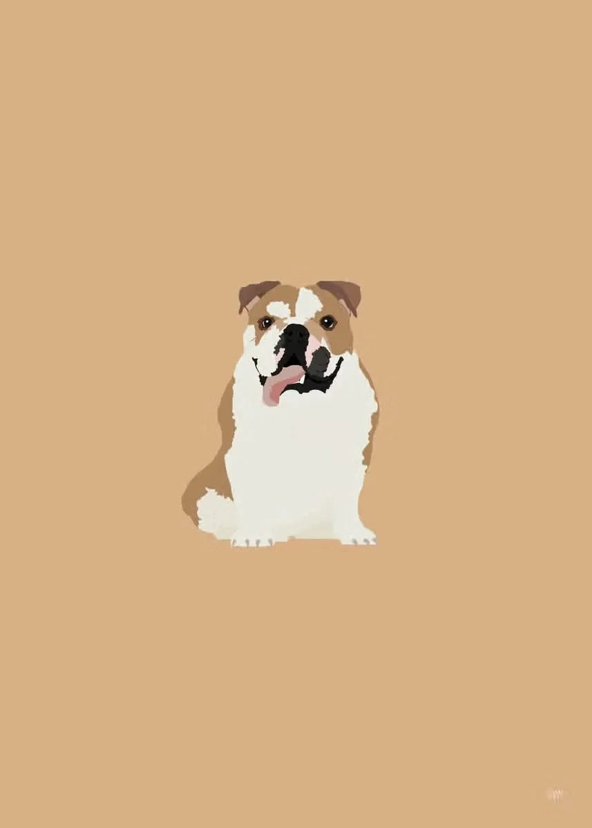 Modern Colorful Abstract Puppy Portrait Poster Wall Art Picture Beagle Koki Bull Dog Canvas Painting Simple Living Room Decor