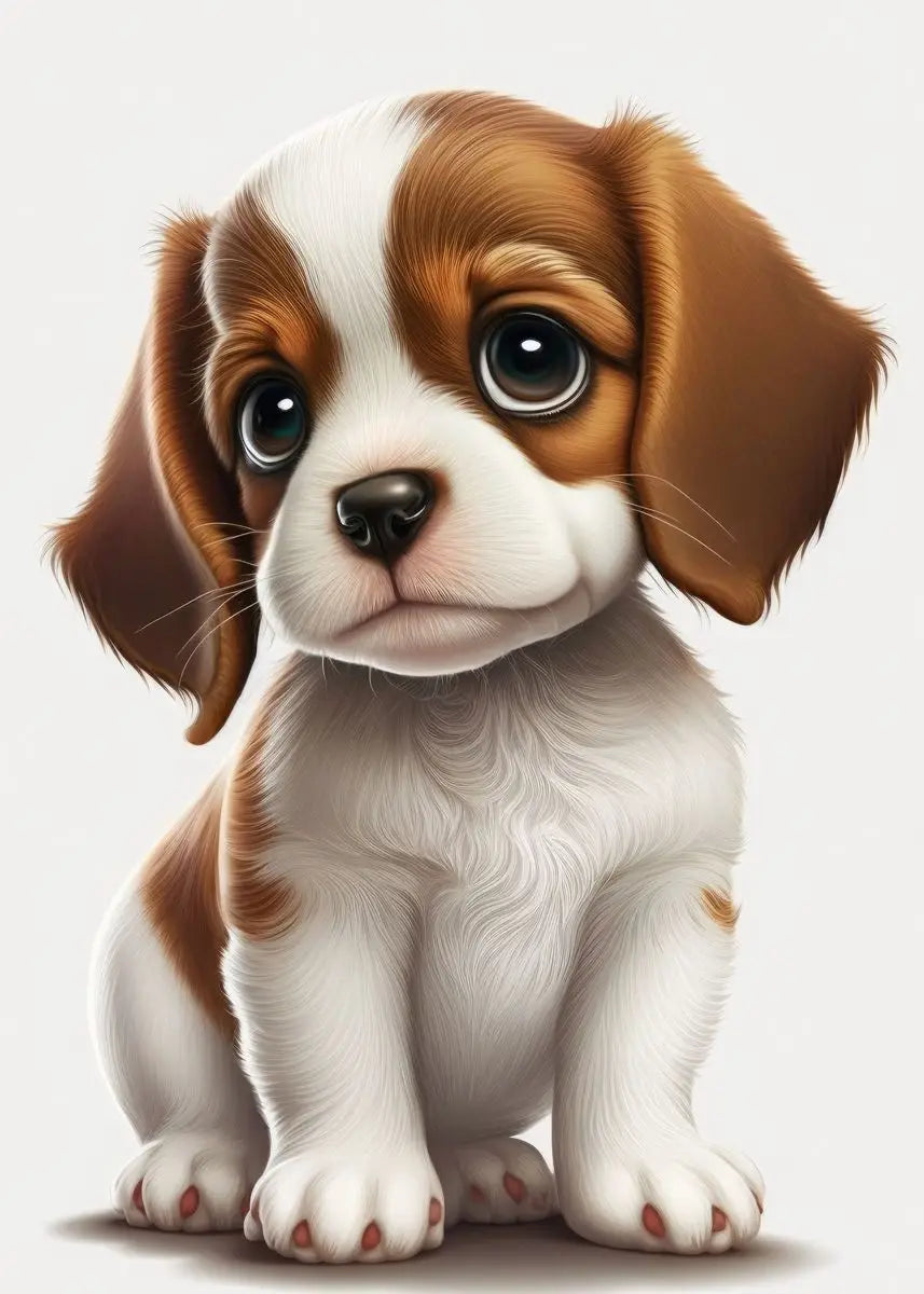 Cute Baby Pet Portrait Canvas Poster Bulldog Schnauzer Chihuahua Painting Animal Dog Art Print Wall Pictures Living Room Decor