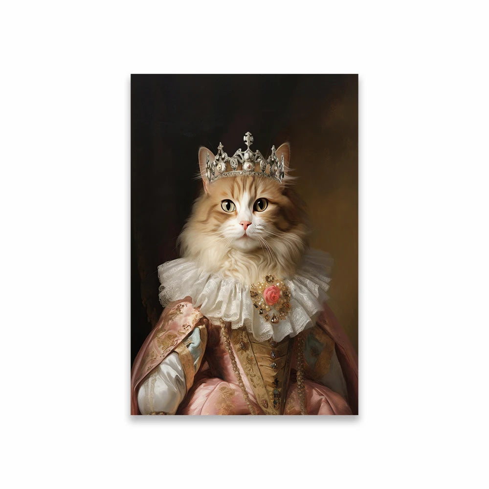 Custom Royal Pet Portrait Poster Personalized Renaissance Dog From Photo Prints Canvas Painting Prints  Gift for Cat Room Decor