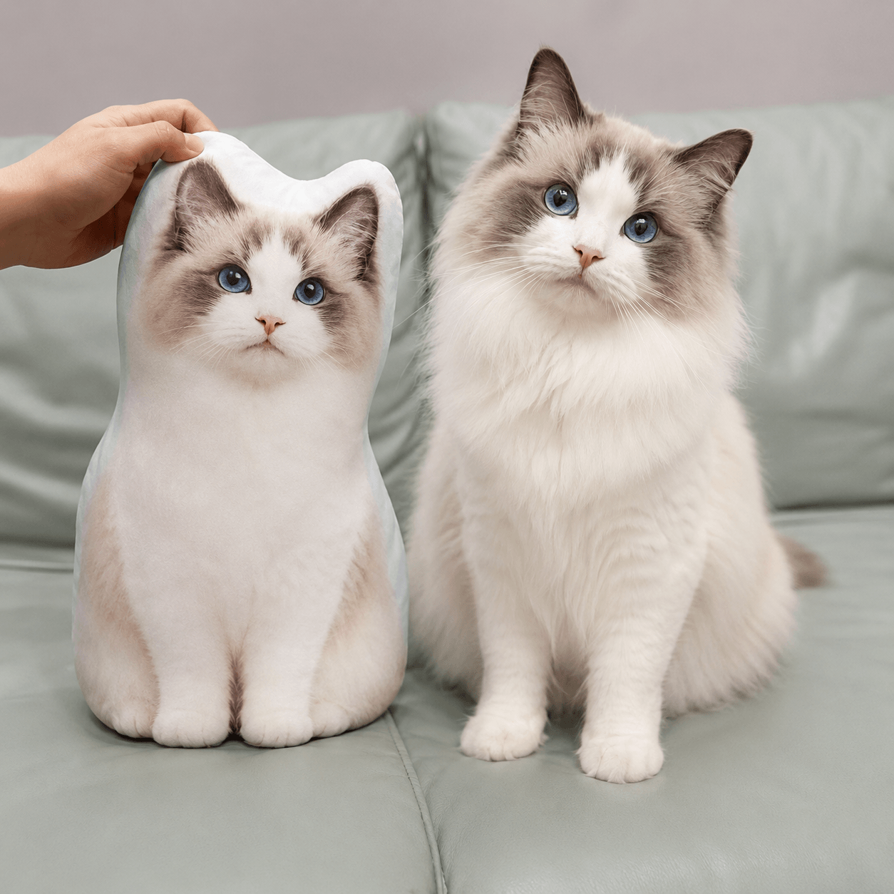 Custom Pet Pillow from Photo – Personalized 3D Dog Cat Shaped Pillow, Pet Lover Gift