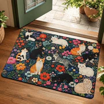 Welcome Doormat – Cute Peeking Dog Cat Door Mat, Pet Lover Gift Home Decor