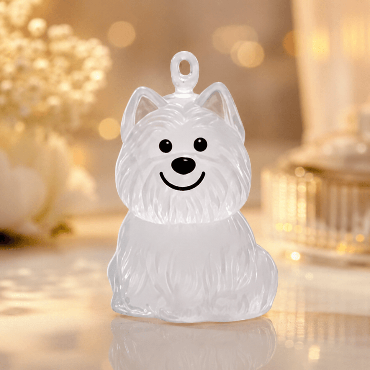 Custom Pet Fur Keepsake Ornament – Personalized Dog Memorial Glass Figurine, Pet Loss Gift