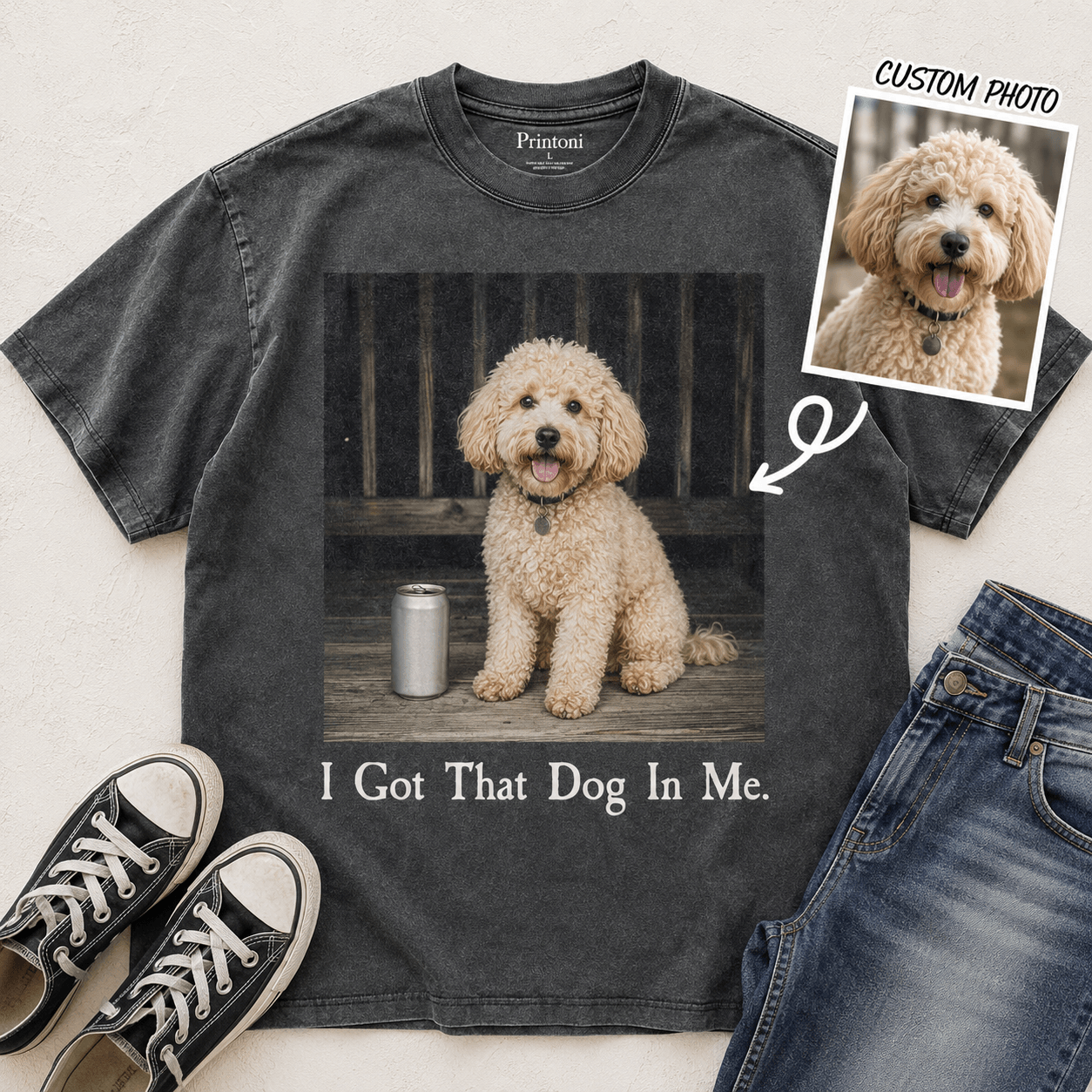 I Got That Dog In Me Shirt, Custom Dog Photo Tee from Photo, Personalized Funny Dog Lover Gift, Dog Mom Dad Shirt