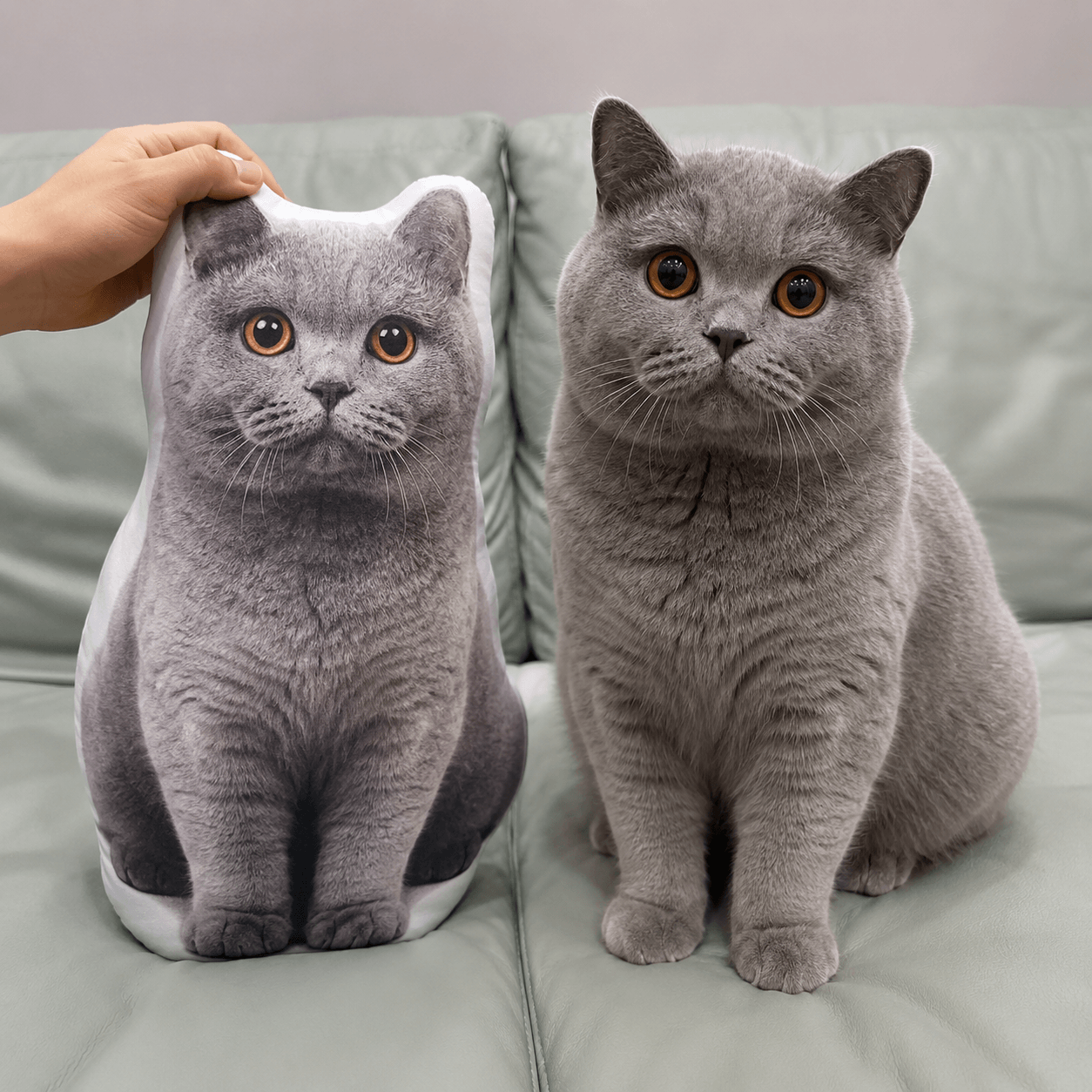 Custom Pet Pillow from Photo – Personalized 3D Dog Cat Shaped Pillow, Pet Lover Gift