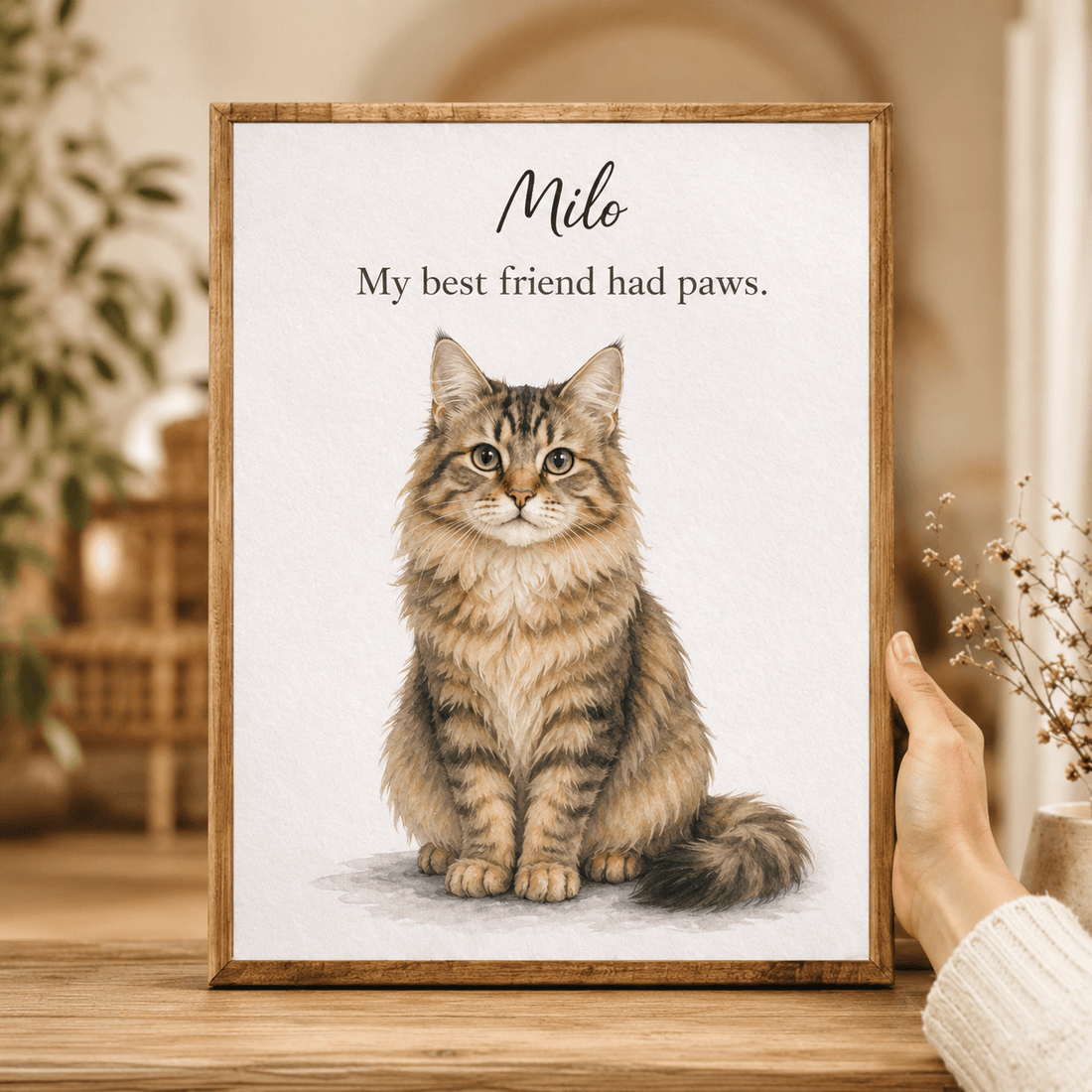 Custom Cat Memorial Canvas Print | Personalized Pet Portrait from Photo | Sympathy Gift for Dog Loss - Printoni