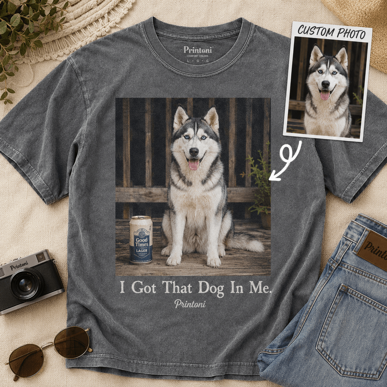 I Got That Dog In Me Shirt, Custom Dog Photo Tee from Photo, Personalized Funny Dog Lover Gift, Dog Mom Dad Shirt