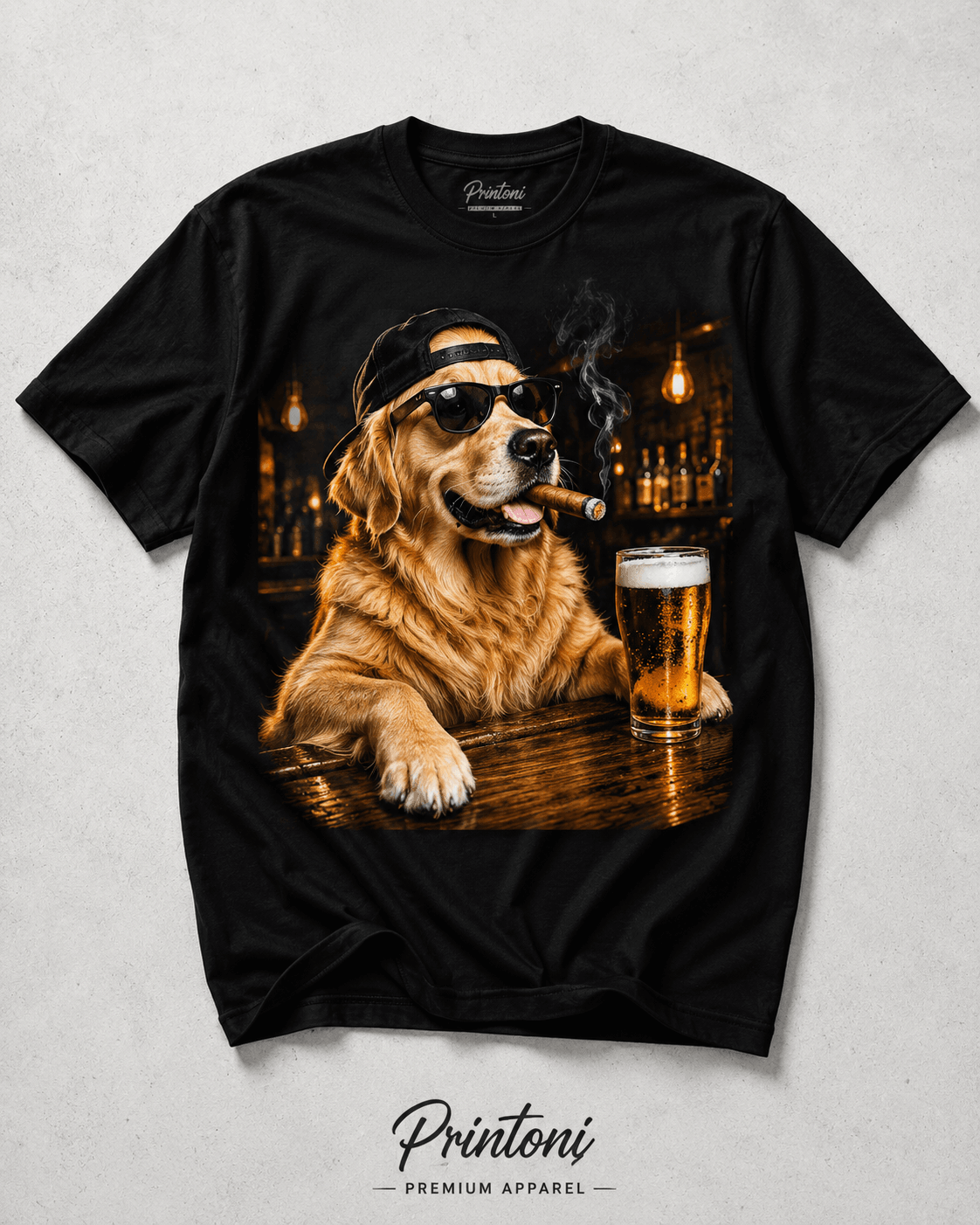Golden Retriever Bar Graphic Tee, Funny Cool Dog Shirt, Golden Retriever Lover Gift, Dog Mom Dad Shirt, Sarcastic Dog Tee