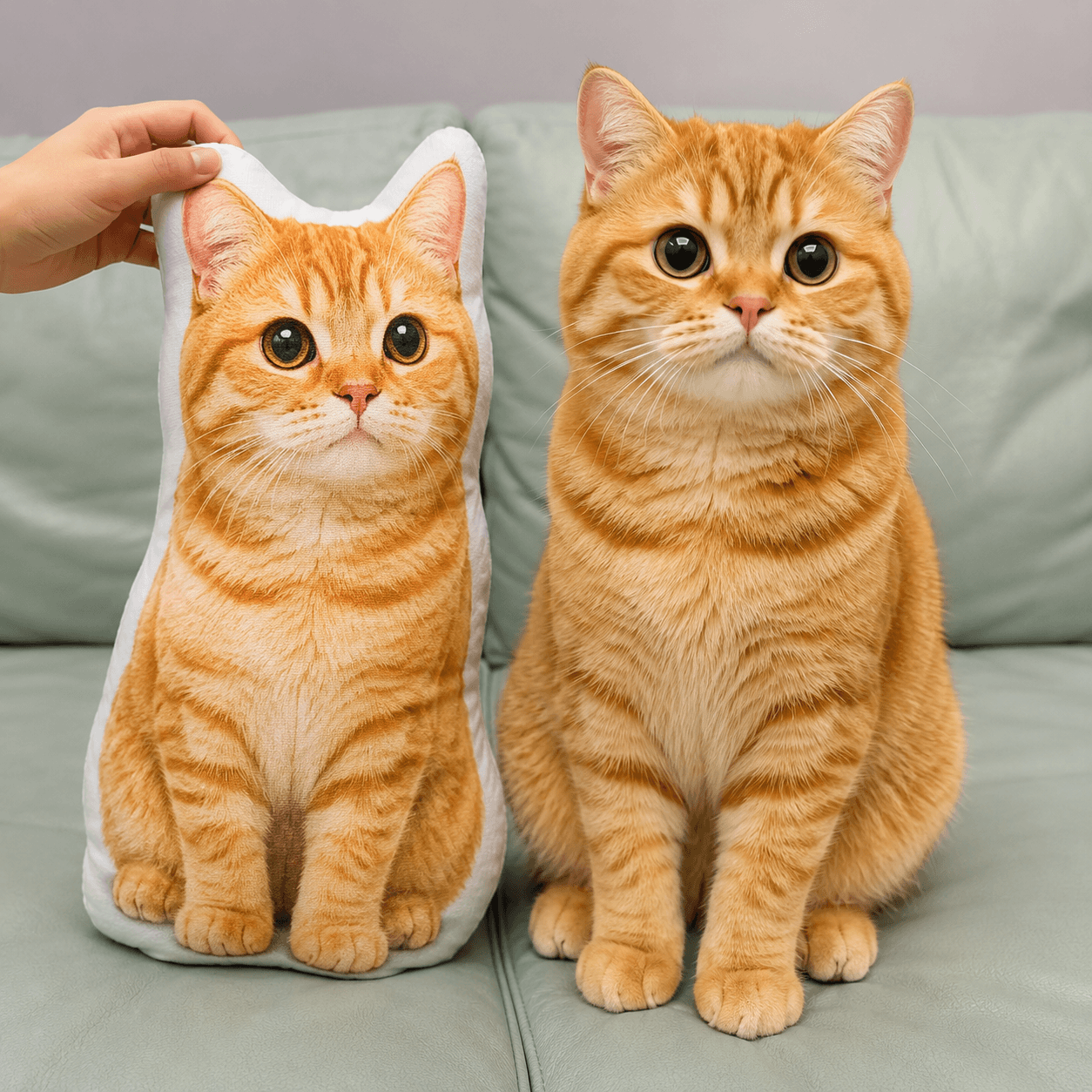 Custom Pet Pillow from Photo – Personalized 3D Dog Cat Shaped Pillow, Pet Lover Gift