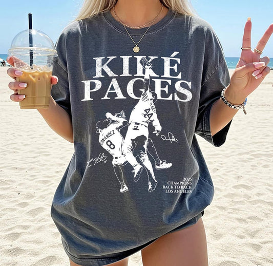 City Of Champions 2025 Vintage Tee | LA Baseball Victory Shirt | Dark Washed Streetwear Fan Graphic