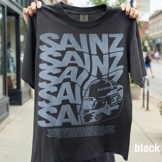 Carlos Sainz F1 Fan Tee | Sainz Racing Vintage Comfort Colors Shirt | Formula 1 Fan Merch Dark Wash