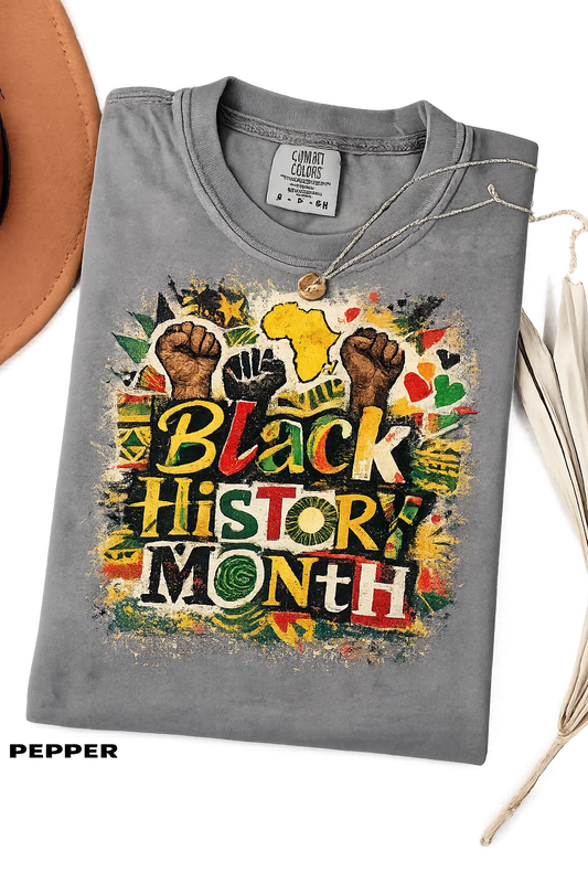 Black History Month Shirt | Bold BHM Graphic Tee | African American Pride Comfort Colors Gift